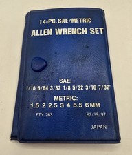 Vintage 13 Pc SAE/Metric Allen Wrench Set In ...