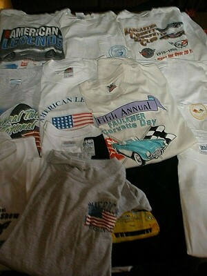 Corvette Show T-shirts All XL (YOU CHOOSE STYLE) all from PA