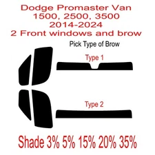Premium Nano Carbon Window Tint fit Dodge Promaster 2014-2025, 1500, 2500, 3500