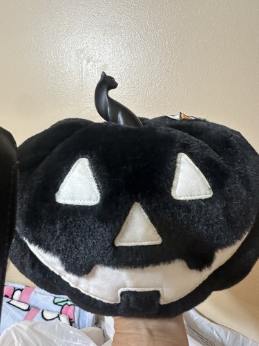 Ghoulish Halloween 2024 Jack O’ Lantern Pumpkin Pillow Rare Black Cat STEM - Picture 4 of 8