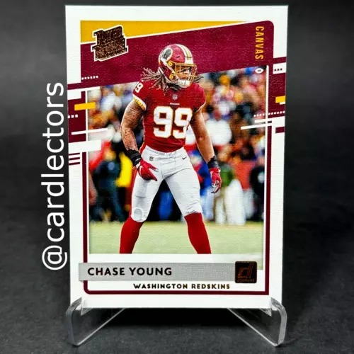 2020 Panini Donruss Football CHASE YOUNG #316 Rated Rookie Canvas SP REDSKINS
