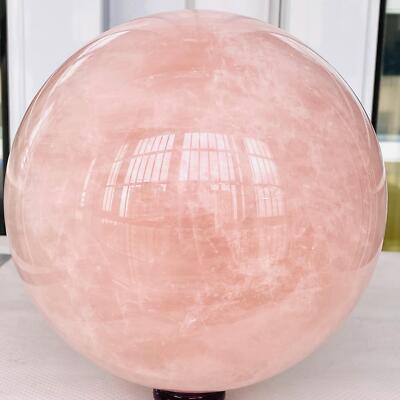 Natural Pink Rose Quartz Sphere Crystal Ball Reiki Healing 6560G