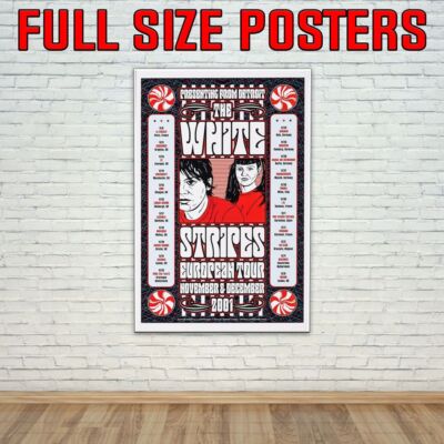 The White Stripes Europa 2001: Live Konzert Tour Poster