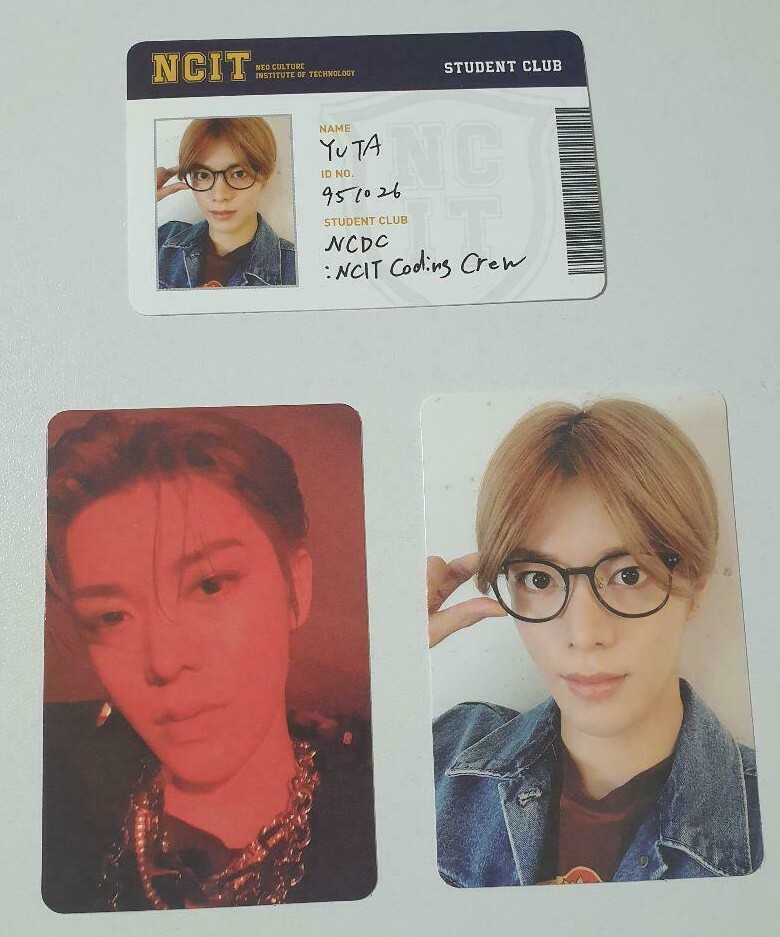 NCT127 YUTA Official Photo card NCIT night day ID Sticker Random