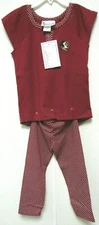 NCAA Florida State Seminoles Logo 2pc Pin Dot Legging set Two Feet Ahead #248