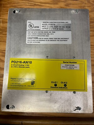 Digital Lighting Systems 2 Circuit 20A 120V Power Dimmer PD216-AN10 NEW!!