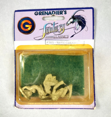 Grenadier Fantasy #305 Were Creatures Miniature Figs AD&D D&D 1992 Sealed READ