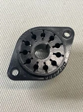 1 Each ~ 11 Pin Round Relay Socket ~ Panel Mount ~ Spade Terminals