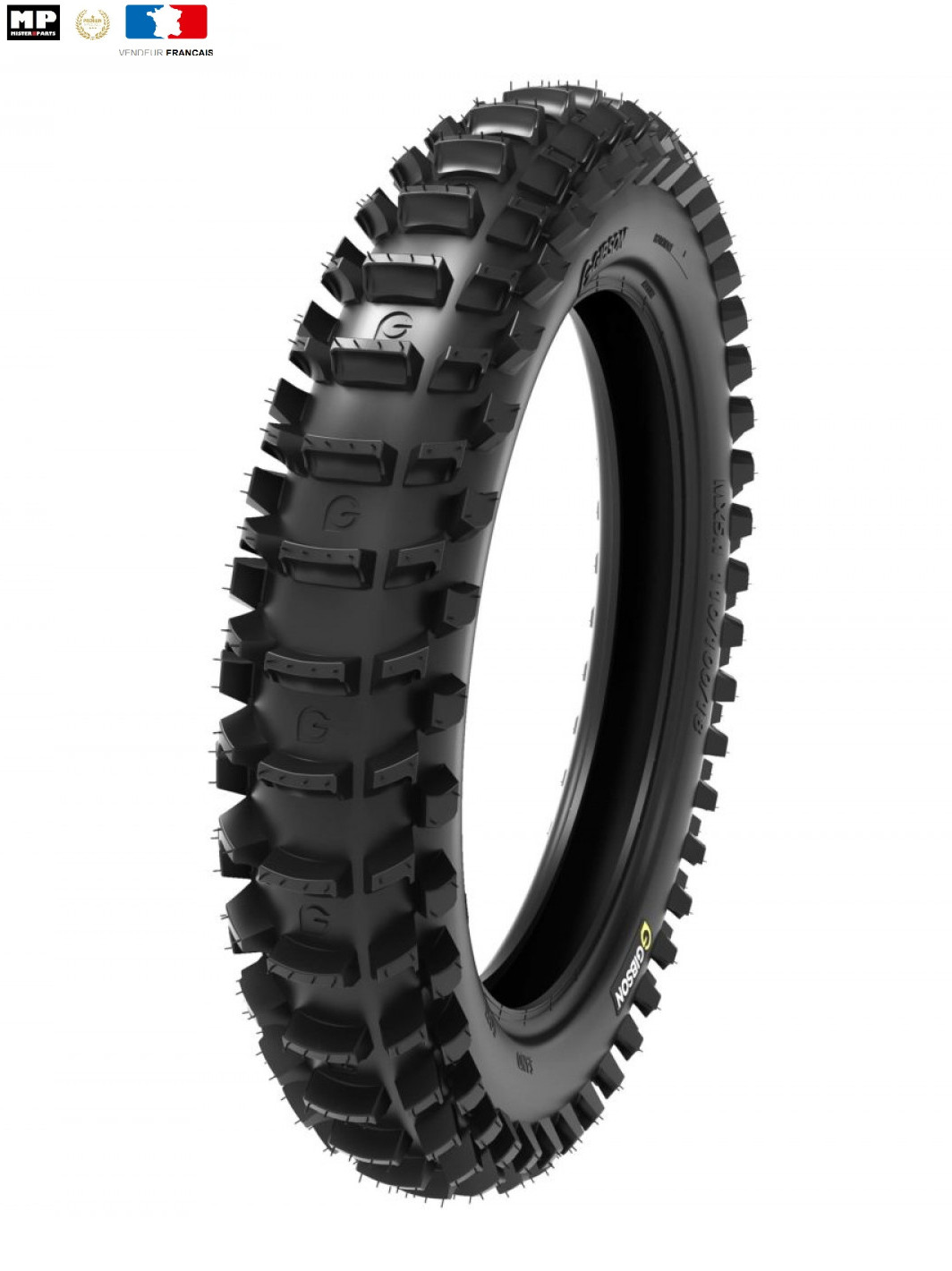 Pneu arriere moto 90/100-16 GIBSON tout terrain cross enduro