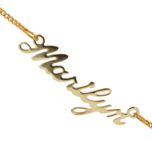 Vintage Gold Script Personalized Name Charm Necklace 16" - Choice Ladies Names - Picture 152 of 179