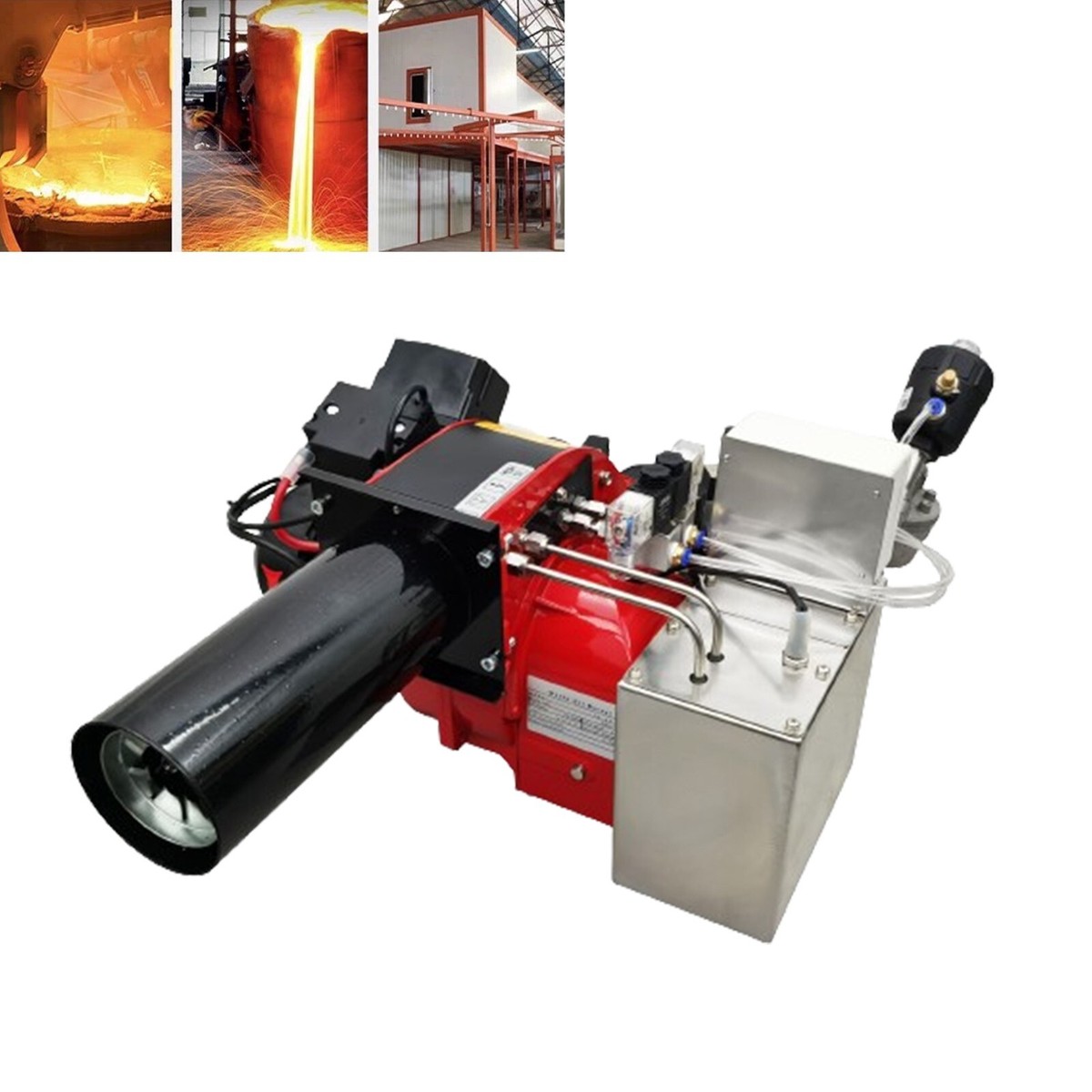 Waste Oil Heater Furnace Air Atomizing Heavy Oil Burner Double