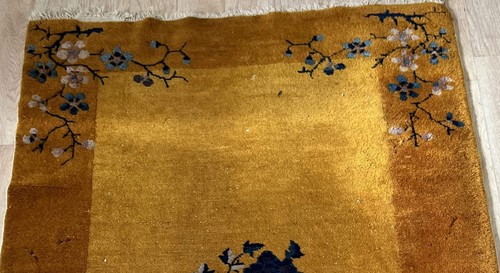 Handmade Antique Art Deco Chinese Rug 3' x 4.10' (91cm x 147cm) 1920s - 2B53 - Picture 9 of 10