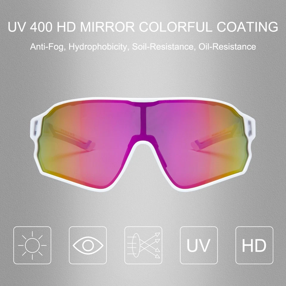 ROCKBROS Sonnenbrille Polarisierte Brille Radbrille UV400 Vollformat Radsport - Bild 2 von 4