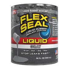 Flex Seal Liquid, 32 oz, Gray, Liquid Rubber Coating Sealant