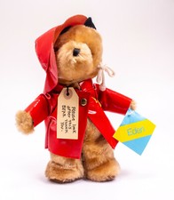 Vintage Paddington Bear Red Rain Coat Hat by Eden Toys 1975 Collectible Small