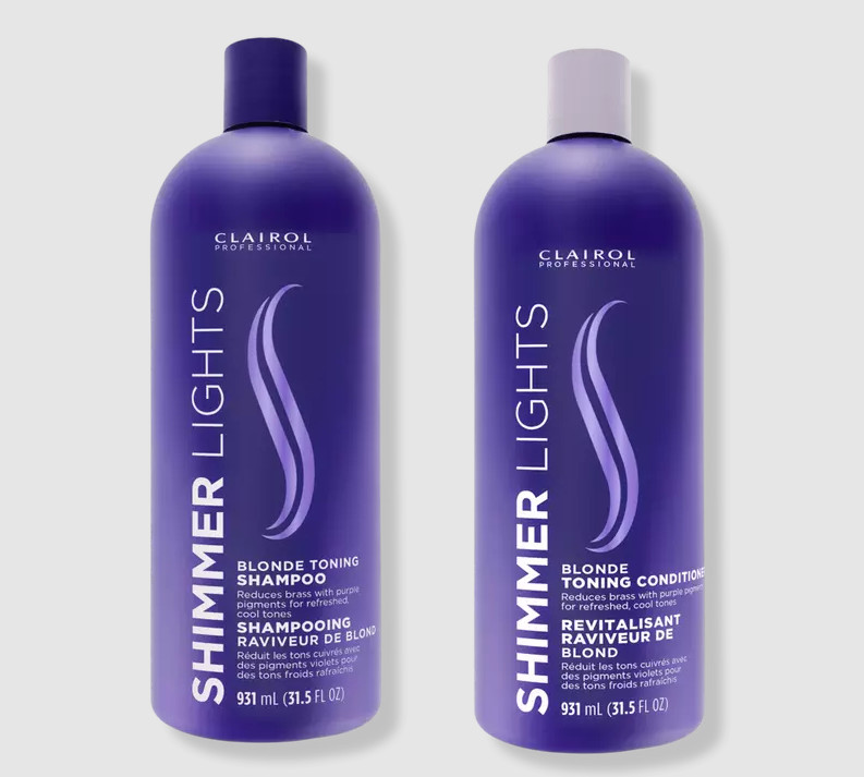 Шампунь и кондиционер Clairol Shimmer Lights Shampoo - Conditioner Blonde Silver 315 унции Новая упаковка 8290₽