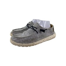 Hey Dude Women's Wendy Chambray White Blue US 9 Slip-on Loafers Comfortable