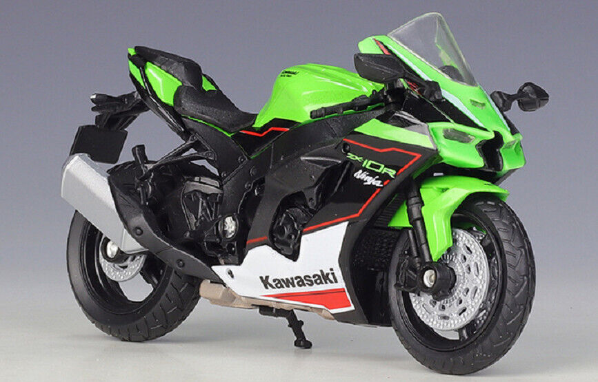 Welly 1:18 Kawasaki 2021 Ninja ZX 10R Motorcycle Bike Model Welly 1:18 Kawasaki 2021 Ninja ZX 10R Motorcycle Bike Model