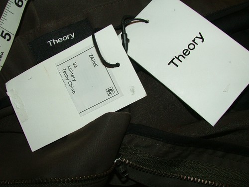 NEW WT THEORY CASUAL PANTS SIZE 33 X 33 100% POLYESTER TECHY CHINO SOLID #290 - 第 6/7 張圖片