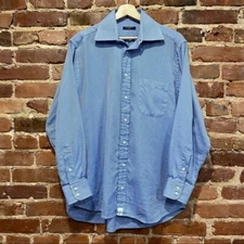 Burberry London Long Sleeve Dress Shirt 15 1/2 R 100% Cotton Made in USA