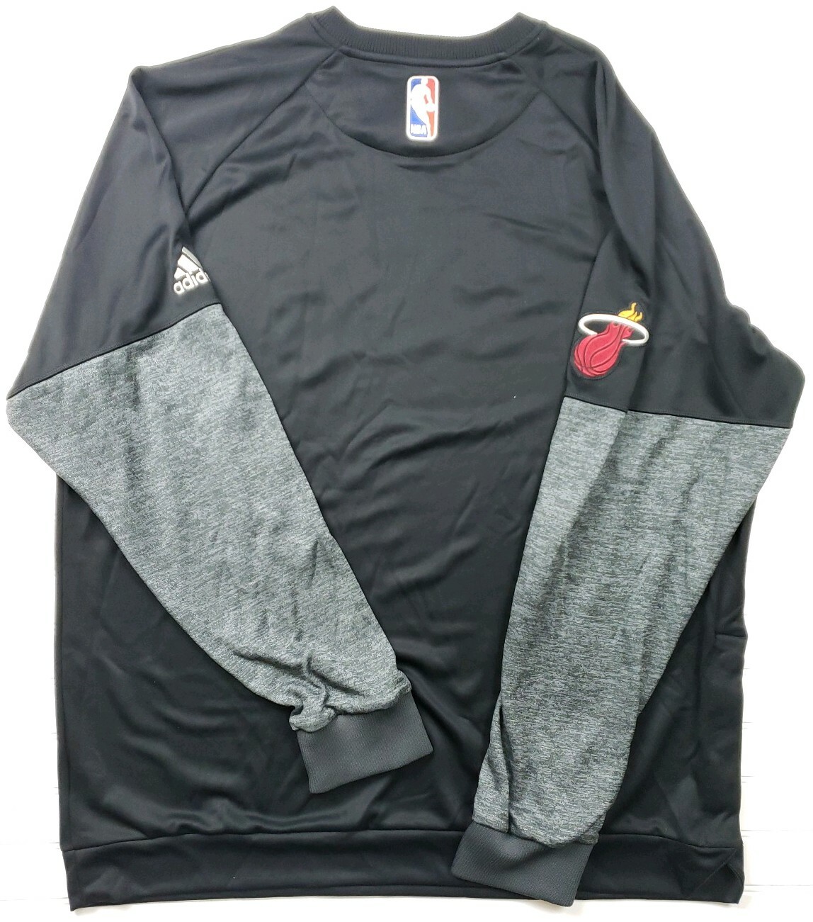 Adidas NBA Miami Heat Sweatshirt Pullover Sweater Men's sz 2XL image 2