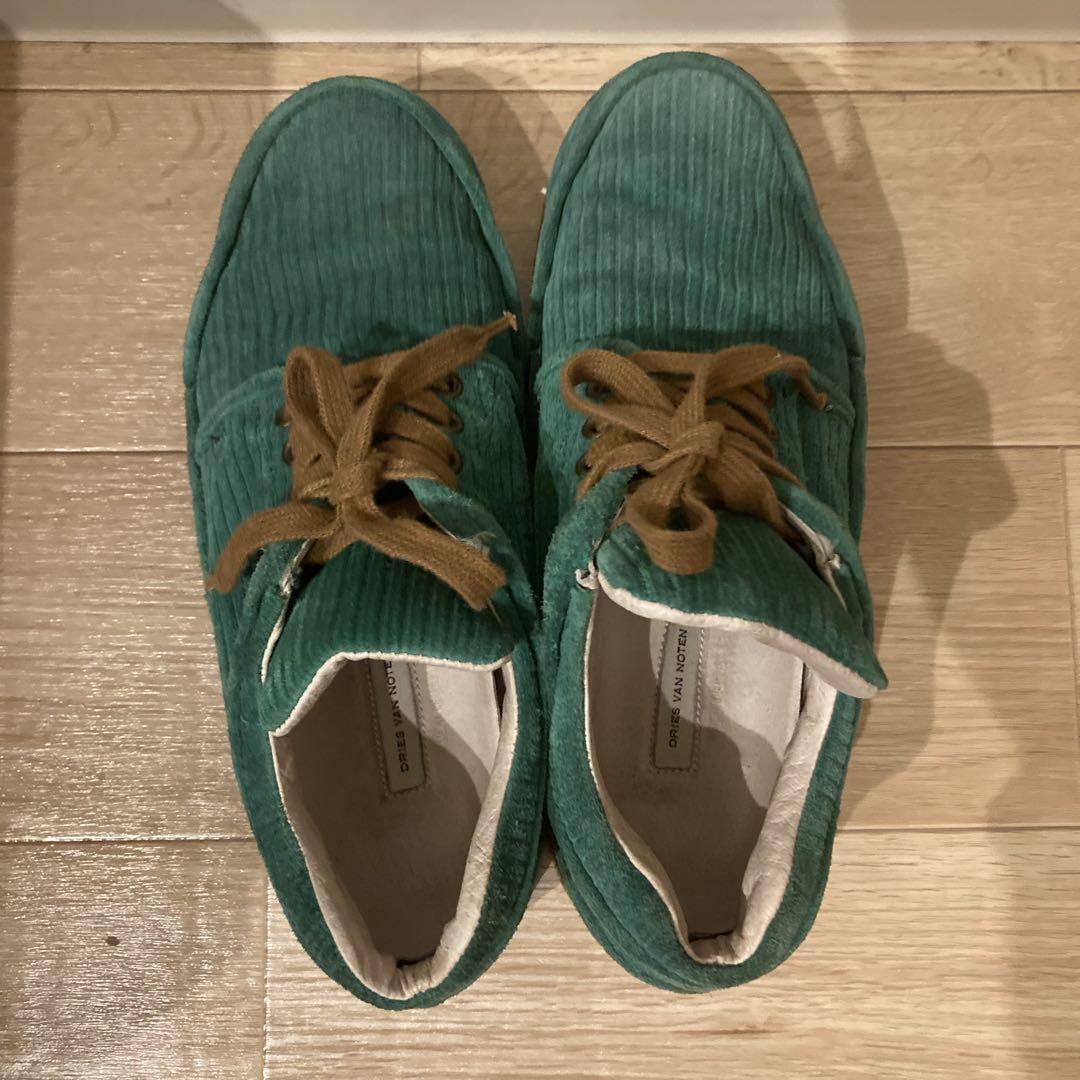 Dries Van Noten Men 10.0US Corduroy Sneaker Green Unique Dries Van Noten Men 10.0US Corduroy Sneaker Green Unique
