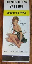 1955 PIN-UP GIRLIE: ROLLINS AMOCO GAS STATION (CHARLOTTE, NORTH CAROLINA) -F17
