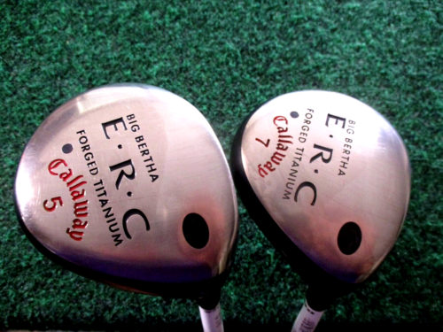 SWEET! Callaway Big Bertha ERC Titanium Forged 5+7 Wood Set R Flex Graphite