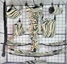 Carmel Zebra*Sugar Glider Cage set * Rat * double layer Fleece