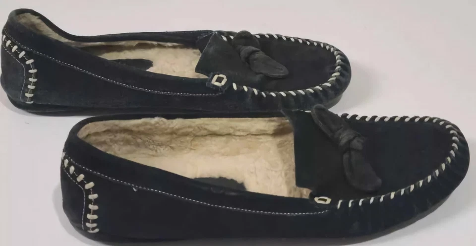 Mocasines mocasines de gamuza negros forrados de piel sintética talla 10 Cole Haan para mujer Foto 3 de 4