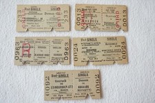 Scottish Region Railway Train Ticket Tickets x5 Gourock Dunoon Tarbert Innellan