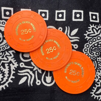 (1) Mahoney's Silver Nugget 25c $0.25 Las Vegas, Nevada Gaming Casino Chip B51