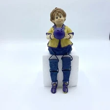 WMG 2003 Resin Shelf Sitter Lady Collectible Figurine Bowler Purple Yellow