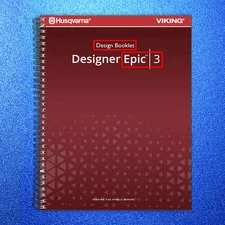 Husqvarna Viking Designer Epic 3 Design Sampler Book: 287 Color Pgs Wire Binding
