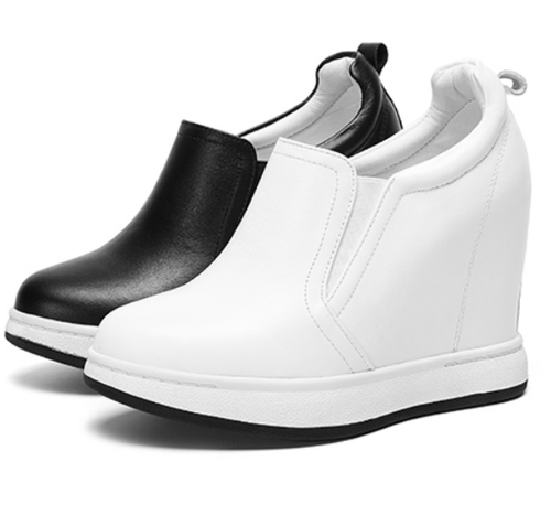 heeled trainers black