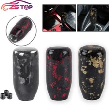 Forged Universal Black Carbon Fiber Manual Car Gear Shift Knob Lever Shifter