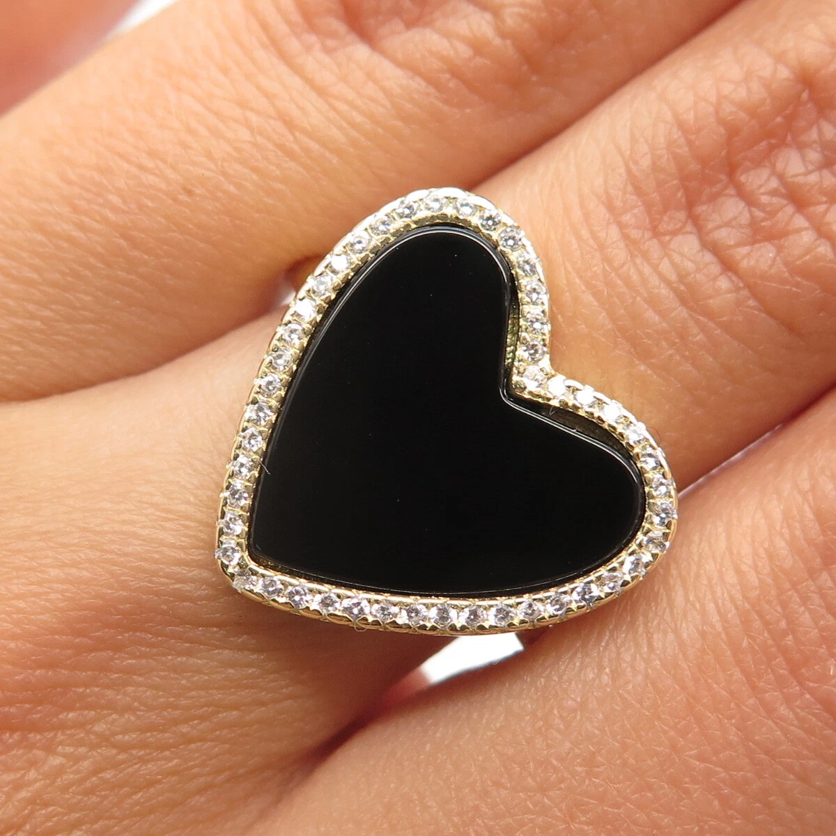 Heart shaped hotsell onyx ring