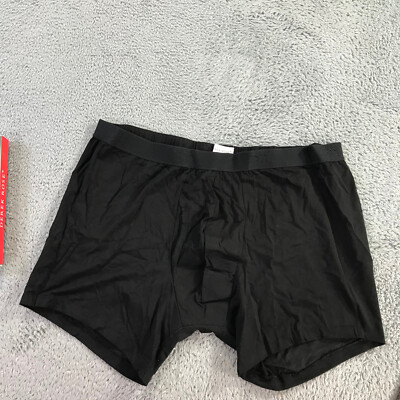 Derek Rose Boxer Mens Extra Large Open Trunks Black Brief