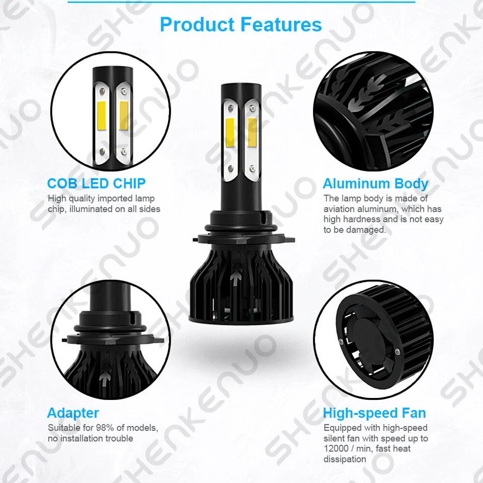 Faro LED de haz bajo blanco brillante 9006 HB4 nuevo 9006 HB4 K9B para Acura Integra 1994-2001 Foto 3 de 4