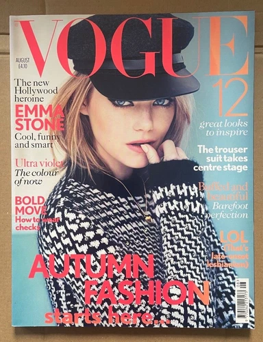 UK VOGUE AUGUST 2012: STAR EMMA STONE BY PATRICK DEMARCHELIER + FREE SUPPLEMENT