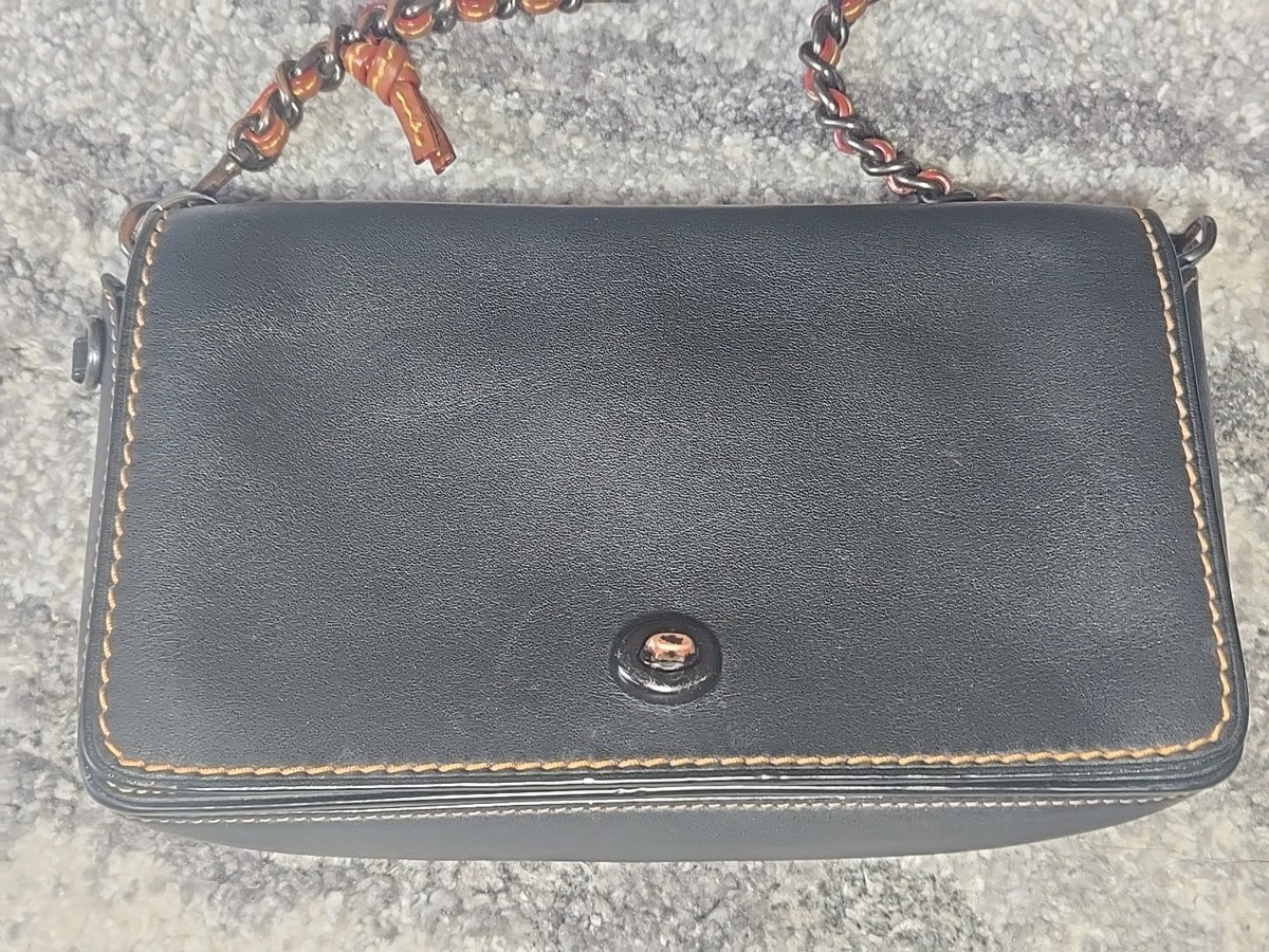 COACH Genuine Glovetanned Leather Crossbody Bag DK-20215 Kiss Lock