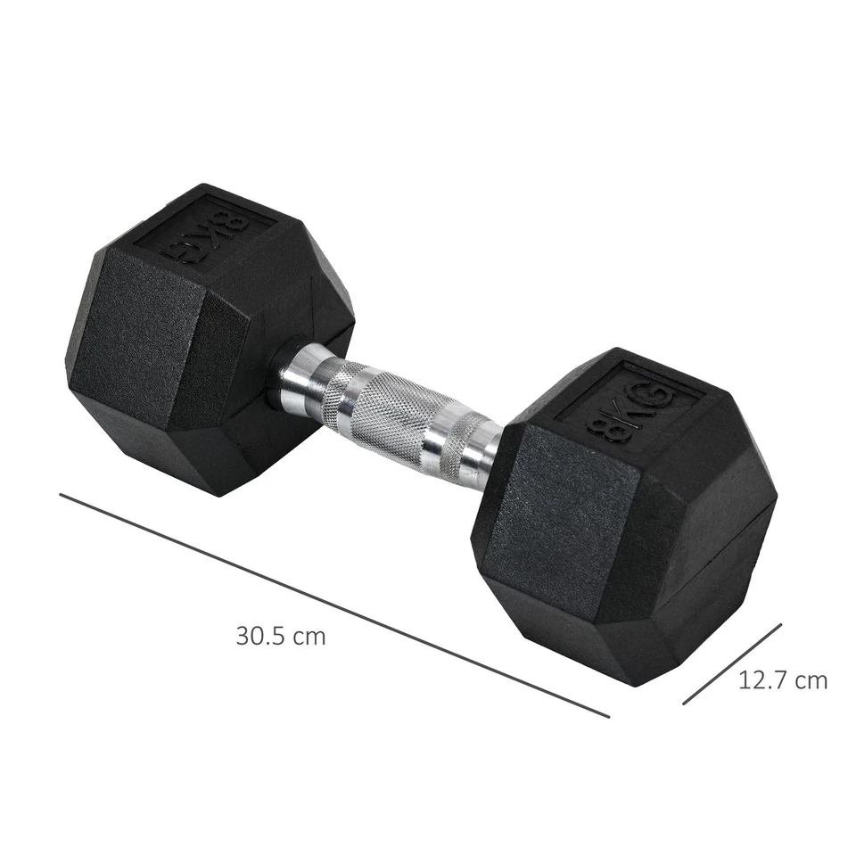 HOMCOM Hexagonal Dumbbells Kit Weight Lifting Exercise for Home Fitness 2x8kg, photo 3 of 5