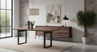 Esstisch Sideboard Esszimmer Stil Modern Farbe Braun Neu Bequem Holz