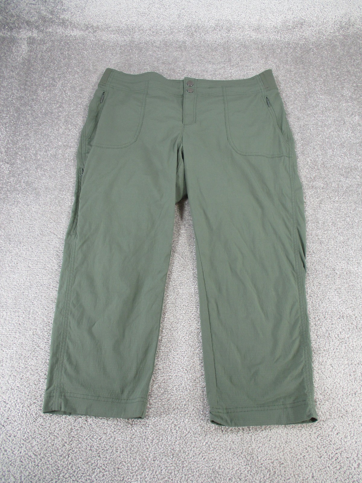 Athleta Pants Womens 14 Trekkie Capri Green Trail Hiking