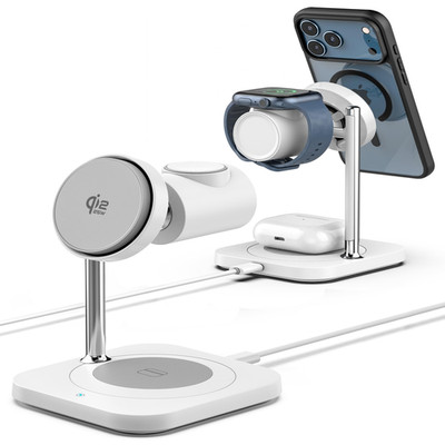 Galvanox Qi2.2 25W Magnetic Wireless Charging Stand For Iphone - 3 In 1 Charger