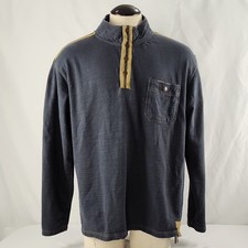 The Territory Ahead Jersey Knit Henley Pullover Sweatshirt Blue Gray Size XXL...