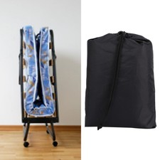 Black Portable Folding Bed Cover Furniture Dust Proof Protective Cover for Indoo
