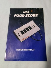 Nintendo NES Four Score Gray Multiport 4-Player Controller Adapter Box & Manual