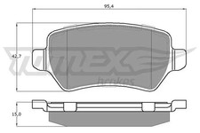 Bremsbeläge Hinterachse TX 12-971 TOMEX Brakes für OPEL ZAFIRA / ZAFIRA FAMILY B