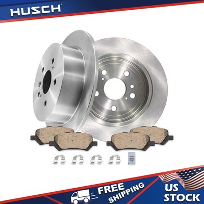 11.73'' 298mm Rear Disc Rotors Brake Ceramic Pads for 2009 - 2016 Toyota Venza